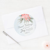 ルカ2:10喜びの良い知素晴らしらせ、クリスマス ラウンドシール (封筒)