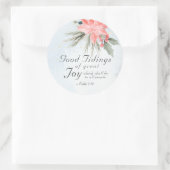 ルカ2:10喜びの良い知素晴らしらせ、クリスマス ラウンドシール (バッグ)