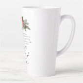 ルカ2:10-11ポインセチア・クリスマス・聖なる書物、 経典 カフェラテマグ (右)