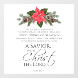 ルカ2:10-11良い知り合いポインセチア・クリスマス ウィンドウサイン