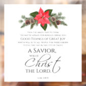 ルカ2:10-11良い知り合いポインセチア・クリスマス ウィンドウサイン (シート2)