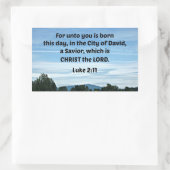 ルカ2:11あなたがたのために生まれこの日 長方形シール (バッグ)