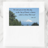 ルカ2:11あなたのために生まれこの日は… 長方形シール (バッグ)