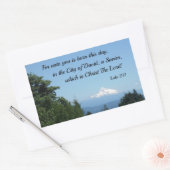 ルカ2:11あなたのために生まれこの日は… 長方形シール (封筒)