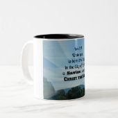 ルカ2:11あなた生まれは、この日、 ツートーンマグカップ (正面左)