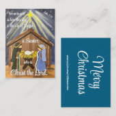 ルカ2:11出生聖なる書物、 経典名刺 コーリングカード (正面/裏面)