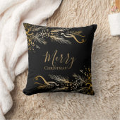 ルカ2:11聖なる書物、 経典エレガント金ゴールドメリークリスマス クッション (ブランケット)