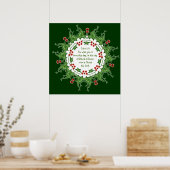 ルカ2:11聖なる書物、 経典クリスマスとホリー ポスター (キッチン)