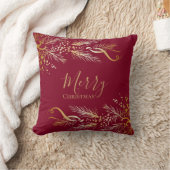ルカ2:11聖なる書物、 経典レッド金ゴールドメリークリスマス クッション (ブランケット)