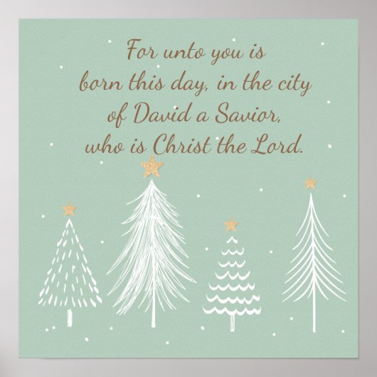 ルカ2:11聖なる書物、 経典聖書聖句ポスト ポスター (正面)