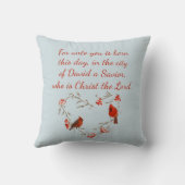 ルカ2:11聖なる書物、 経典聖書聖句 クッション (裏面)