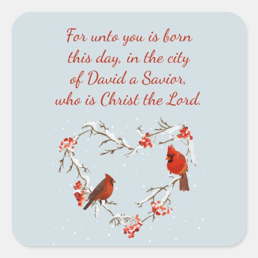 ルカ2:11聖なる書物、 経典聖書聖句 スクエアシール (正面)