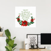 ルカ2:11聖なる書物、 経典聖書聖句 ポスター (ホームオフィス)