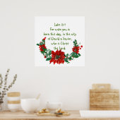 ルカ2:11聖なる書物、 経典聖書聖句 ポスター (キッチン)