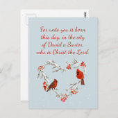 ルカ2:11聖なる書物、 経典聖書聖句 ポストカード (正面/裏面)