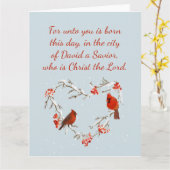 ルカ2:11聖書クリスマスバイブルフレーズブランク カード (黄色い花)