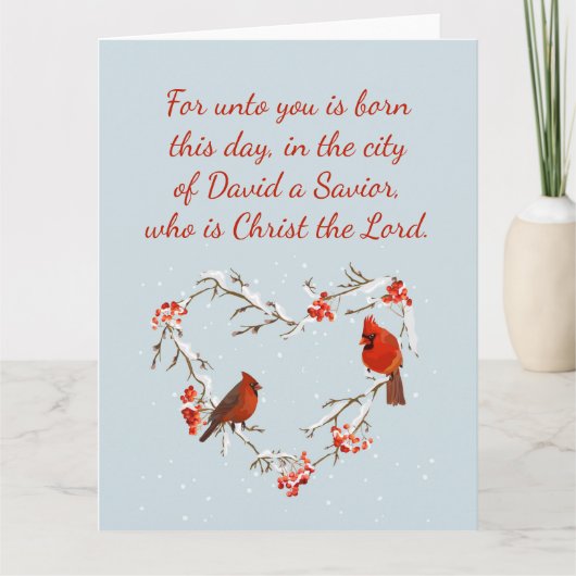 ルカ2:11聖書クリスマスバイブルフレーズブランク カード (正面)