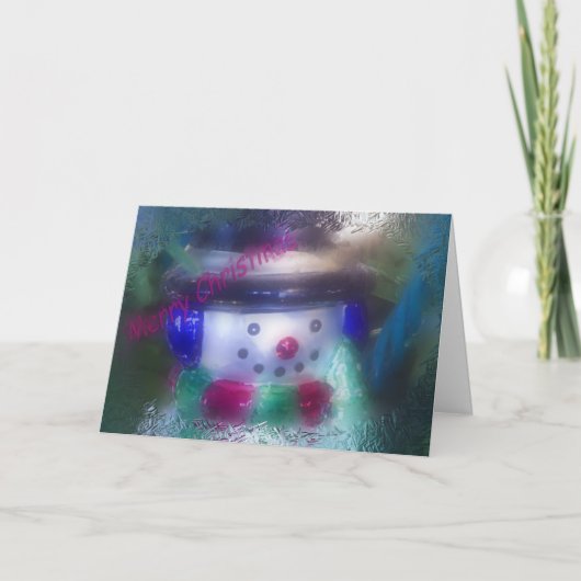 ルカ2:11雪だるまオーナメントクリスマス シーズンカード (正面)