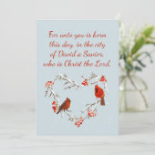 ルカ2:11 クリスマスの聖書の詩 カード (スタンド正面)