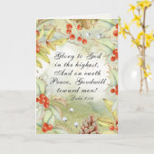 ルカ2 14最高のクリスマスで神に栄光 カード (黄色い花)