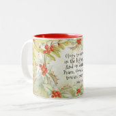 ルカ2 14最高のクリスマスで神に栄光 ツートーンマグカップ (正面左)