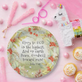 ルカ2 14最高のクリスマスで神に栄光 ペーパープレート (パーティー)