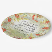 ルカ2 14最高のクリスマスで神に栄光 ペーパープレート (アングル)