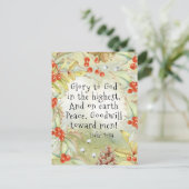 ルカ2 14最高のクリスマスで神に栄光 ポストカード (スタンド正面)