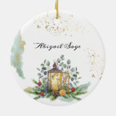 ルカ2:14最高のクリスマスに神に栄光を セラミックオーナメント (裏面)