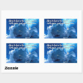 ルカ2:14神への栄光、クリスマス出生 長方形シール (シート)