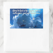 ルカ2:14神への栄光、クリスマス出生 長方形シール (バッグ)