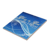 ルカ2:14 "栄光と神の栄光"クリスマス タイル (側面)