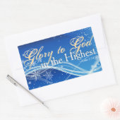 ルカ2:14 "栄光と神の栄光"クリスマス 長方形シール (封筒)