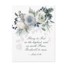 ルカ2:14 "神への栄光"ホワイトローズクリスマス