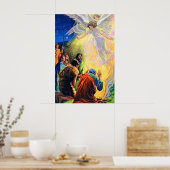 ルカ2:8-14 Angels救い主の誕生のポスター ポスター (キッチン)