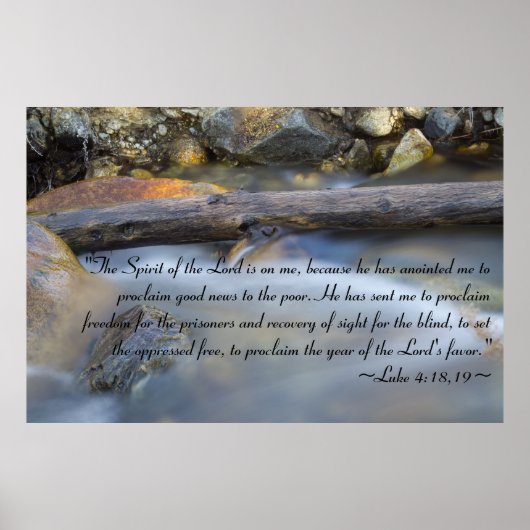 ルカ4:18-19ポスター ポスター (正面)
