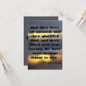 ルカ5:26 KJVバイブル聖なる書物、 経典Pic Greeting カード (正面/裏面インサイチュ)