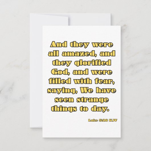 ルカ5:26 KJV聖書聖なる書物、 経典挨拶 カード (正面)