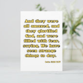 ルカ5:26 KJV聖書聖なる書物、 経典挨拶 カード (スタンド正面)