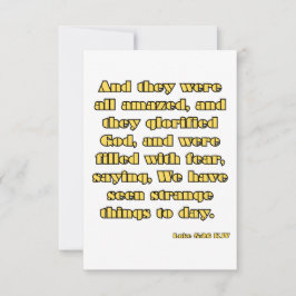 ルカ5:26 KJV聖書聖なる書物、 経典挨拶 カード