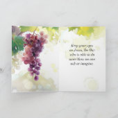 ルカ5:37古いワインキンズの聖句に新しいワイン カード (内部)