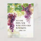 ルカ5:37古いワインキンズの聖句に新しいワイン ポストカード (正面)
