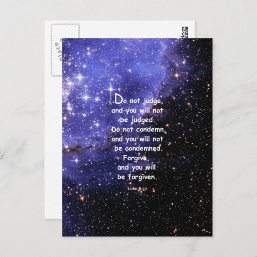 ルカ6:37 ポストカード (正面/裏面)
