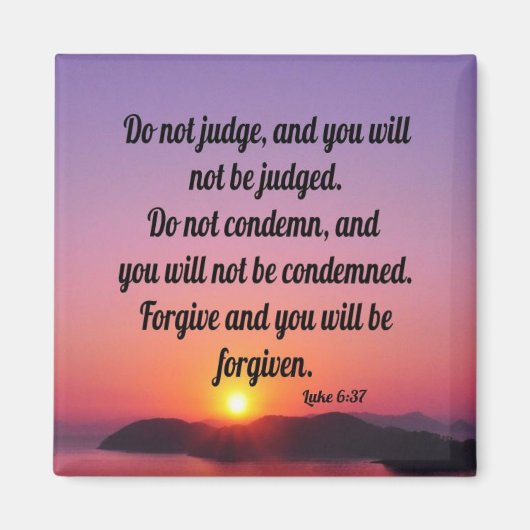 ルカ6:37 – 冷凍機マグネット マグネット (正面)