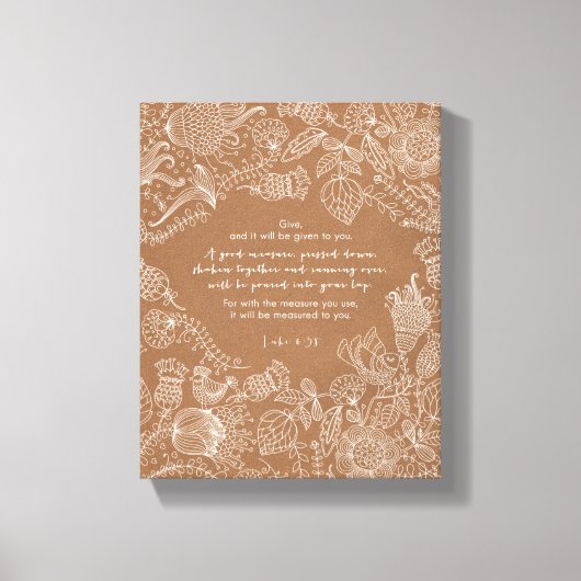 ルカ6:38キャンバス キャンバスプリント (正面)