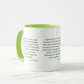 ルカ6:45聖書の聖句聖なる書物、 経典ツートンマグ マグカップ (正面左)