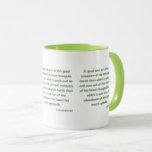 ルカ6:45聖書の聖句聖なる書物、 経典ツートンマグ マグカップ (正面右)