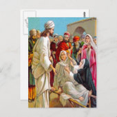 ルカ7:11-17イエスは死んだ人を命のポストに連れて行く ポストカード (正面/裏面)