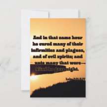 ルカ7:21 KJVバイブル聖なる書物、 経典Pic Greeting