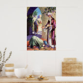 ルカ7:40 50赦しに関する物語 ポスター (キッチン)